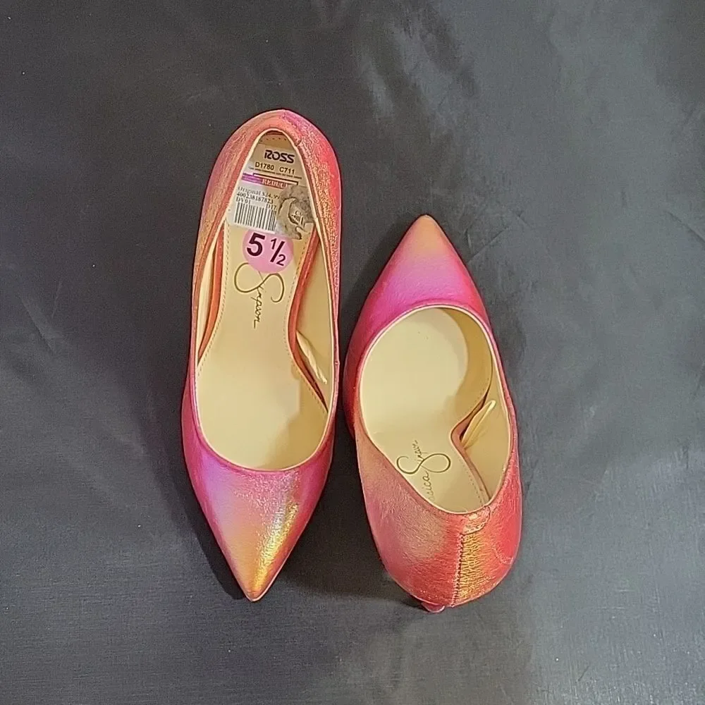 BRAND NEW JESSICA SIMPSON CASSANI POINTED TOE RAINBOW MULTI WOMEN"S PUMP SHOE G1 - Picture 6 of 16